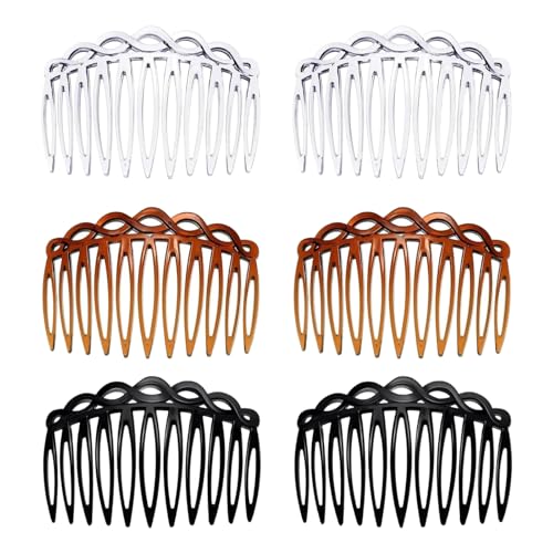 6 PCS French Hair Combs Slides for Women Hair Combs Slides for Women French Comb for Multiple Hairstyle Girls Bridal Wedding Gift Dating