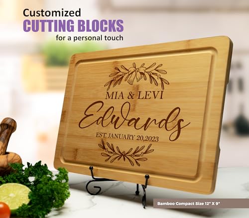 Tabla de cortar rectangular de madera Tayfus personalizada miniatura 4