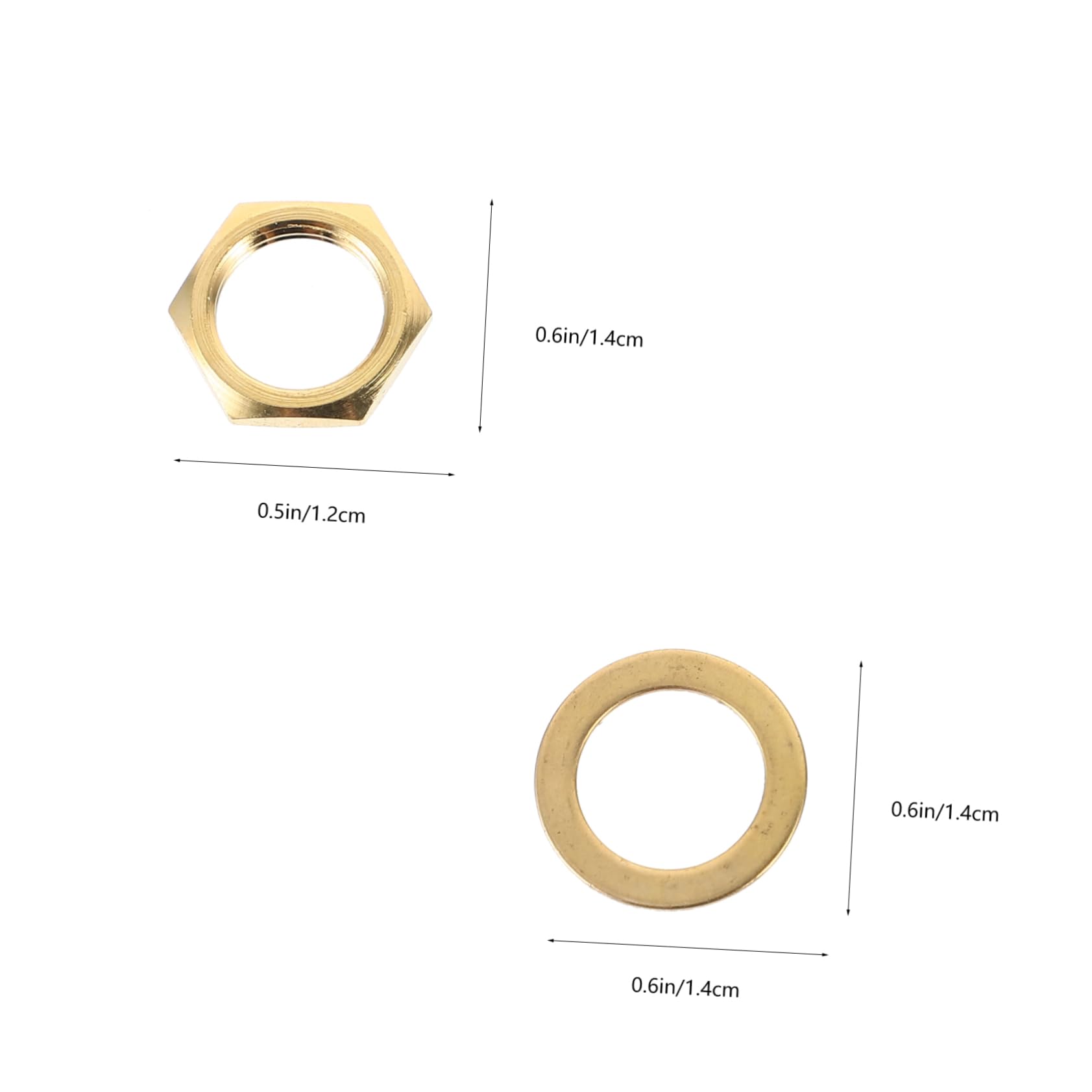 Abaodam Alloy Washers for Guitar 3/8 Inch Nut Socket Nut Assortment for Electric Guitar Jack Upgrade