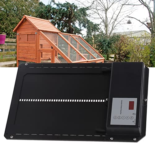 Hühnerstalltür-Kit, IP44 wasserdichte Lichtsensor-Automatik-Geflügeltür aus Stahl für Indoor-Farmen (EU-Stecker) – Bild 3