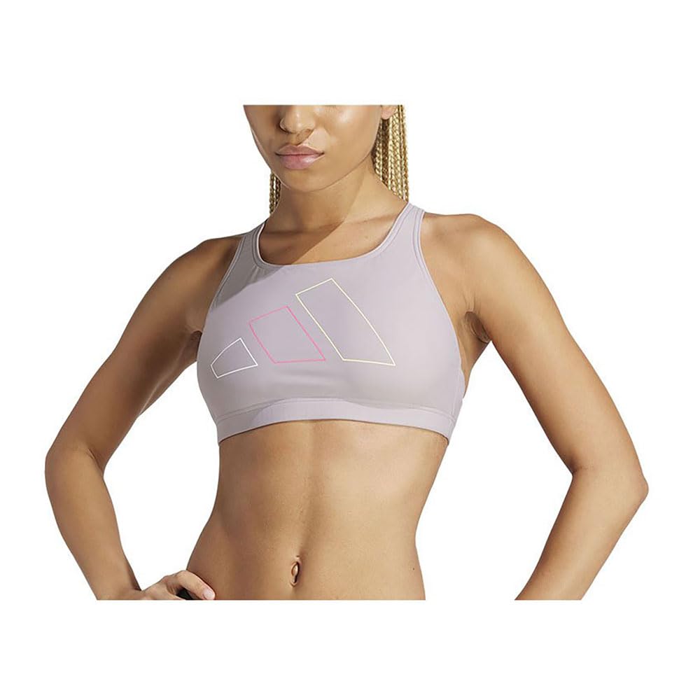 adidas Kobiety Big Bars Bikini Top, Preloved Fig, S