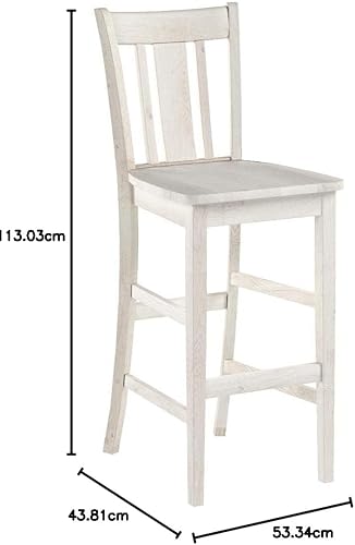 Miniatura 101 de International Concepts San Remo Taburete alto de bar, gris pardo lavado gris topo lavado,Espresso,Marrón,Beige,Negro -,Hickory/piedra