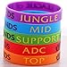 League of Legends Top Jungle Adc Mid Support Silicone Bracelet 5pcs/set
