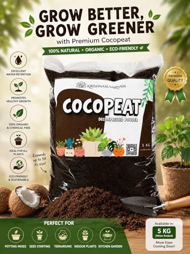 Image of Cocopeat 10kg Low EC Decompressed Powder Ready to Use | Sterilized Coconut Fiber Growing Medium for Seed Germination, Potting Mix, Indoor & Outdoor Gardening & Soil Aeration