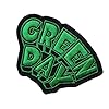Green Day Dookie Woven Logo Iron On Patch (One Size) (Black/Green) #1