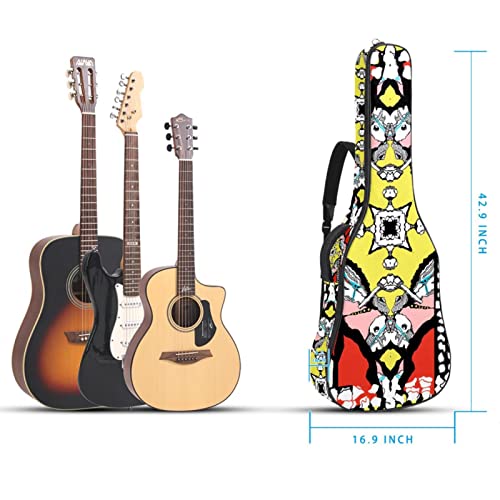 Étui de protection rembourré pour guitare acoustique classique Motif géométrique, Multicolore 03., 42.9×16.9×4.7 in… - Les Beatles, Paul McCartney, John Lennon, RIngo Starr, George Harrison Étui de protection rembourré pour guitare acoustique classique Motif géométrique, Multicolore 03., 42.9x16.9x4.7 in… – Image 6
