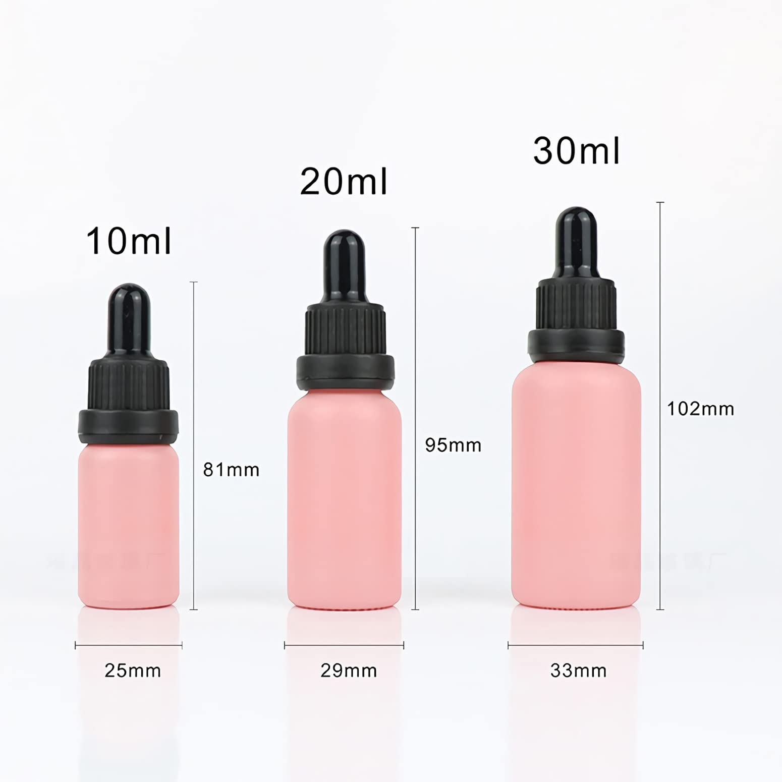24 Pieza, 30ml Mate Rosa Frasco Cuentagotas Cristal con Tapón de Rosca a Prueba de Manipulaciones, Botellas de Cristal con Pipeta, para Aromaterapia Aceites Esenciales