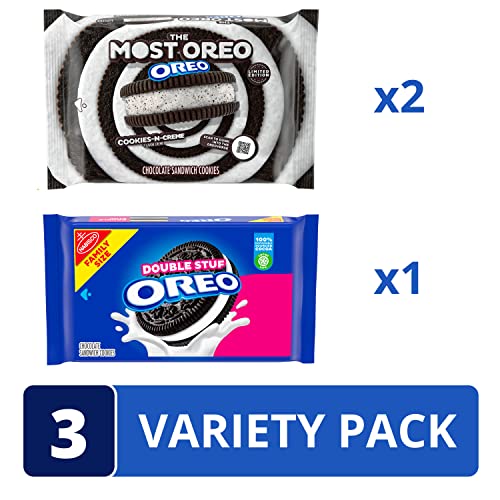 The Most Oreo Oreo Cookies-N-Creme And Oreo Double Stuf Chocolate Sandwich Cookies Variety Pack, 3 Packs #TOP1