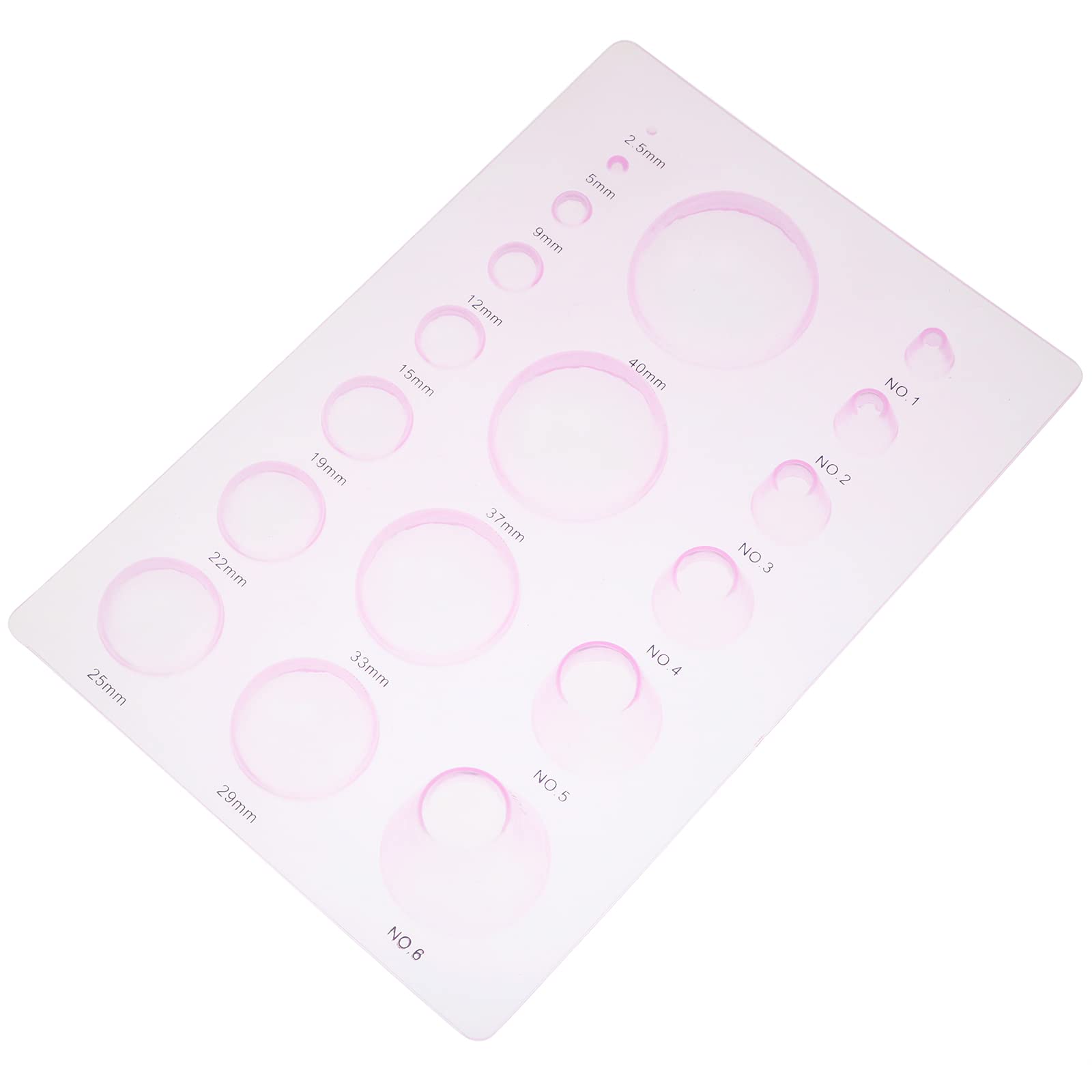 Lind Kitchen 3D Domes Half Ball Mould 3-Row Paper Quilling Tools Plastic Mini Quilling Mold for DIY Paper Craft Tool, Pink