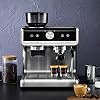 Coffee Maker Coffee Pot Electric Coffee Machine Espresso Maker Portable Fully Automatic Grinding Integrated Steam Milk Froth Machine (Dark Grey)