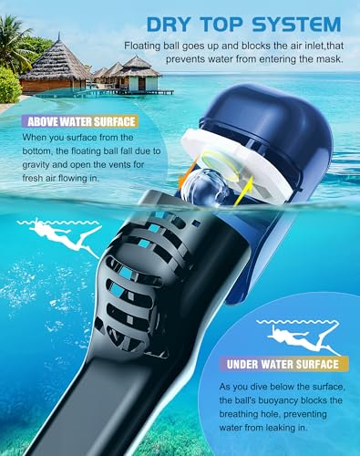 Greatever Full Face Snorkel Mask, Snorkeling Gear for Adults with Latest Dry Top Breathing System and Detachable Camera Mount, Foldable Snorkel Set for Family Snorkeling Trips, Anti-Fog & Anti-Leak - Image 6