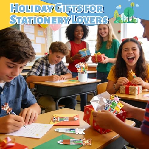 Save 33% on 30 Pcs Animal Multicolor Pens - Fun 4-in-1 Ballpoint Pens - Image 5