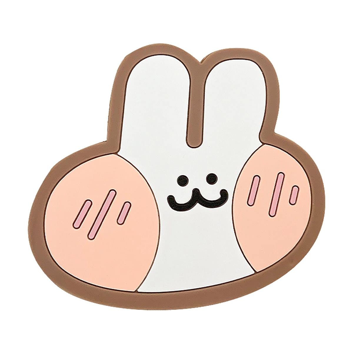 MADEI Kawaii Rabbit Cup Coaster, Cute Little Bear Cup Placemat, Non-Slip Silicone Table Pad, Heat Resistant Coaster,Cartoon Pattern Mug Coasters(Rabbit)