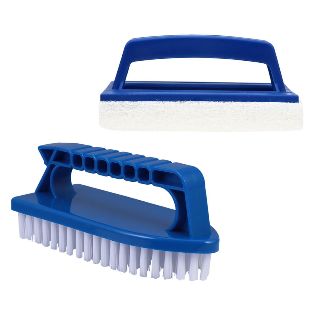 KONTONTY 2-Piece Pool Cleaning Brush Set Swimming Pool Accessories Garden Tile Cleaner Easy to Use Durable Plastic Brush