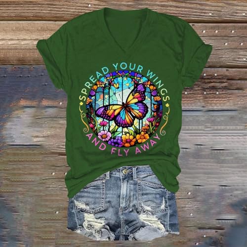 Camisetas femininas com fita de conscientização do câncer de mama casual, manga curta, gola redonda,