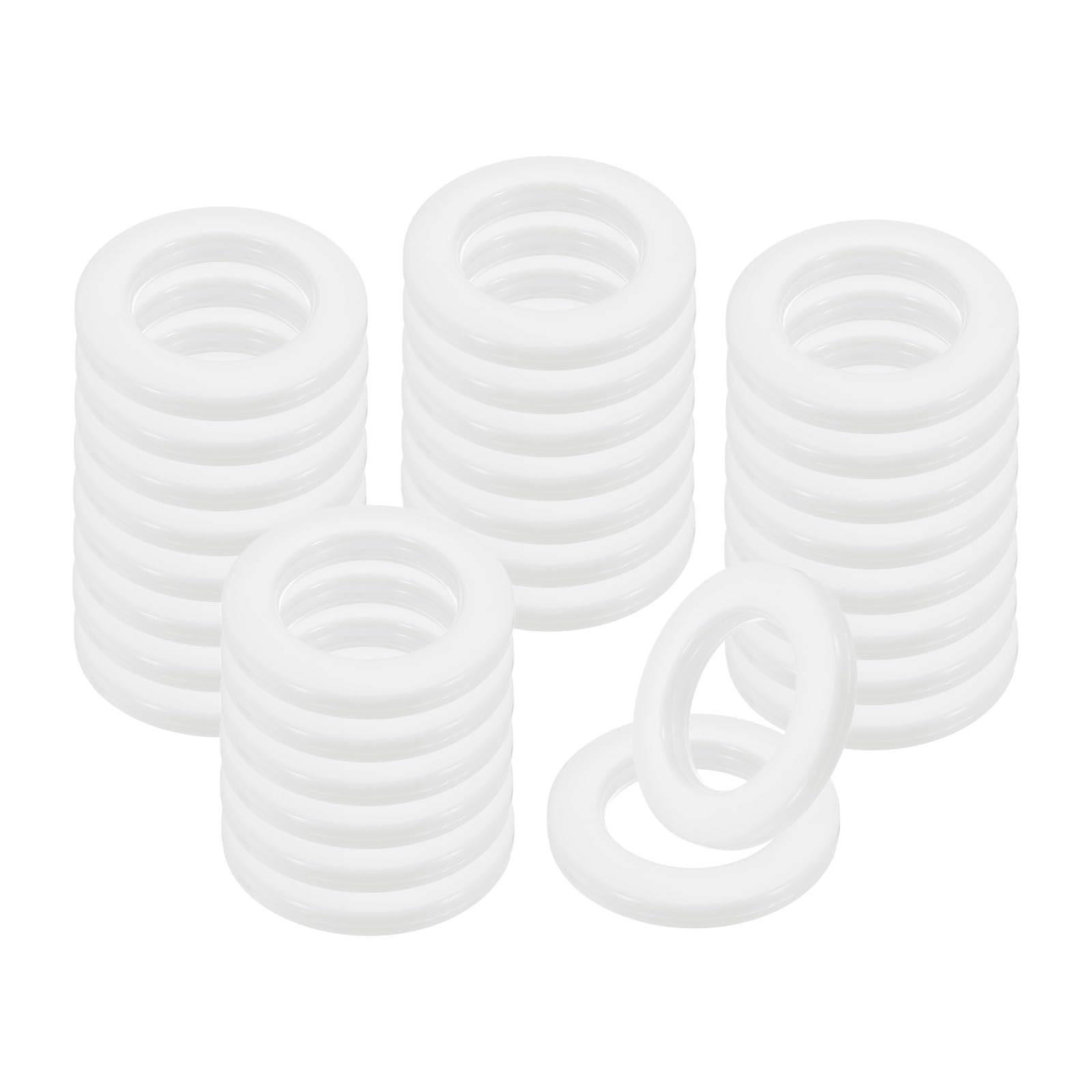 Anillos de cortina uxcell de 32 piezas y 40 mm de diámetro con ojales de plástico mate