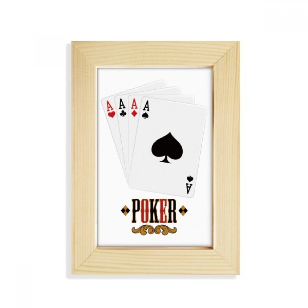 Marco de fotos de madera de regalo original con diseño de cartas de póker de 5X7 pulgadas