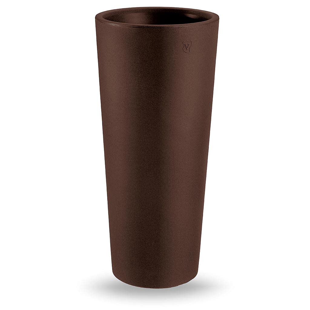 Vaso Tondo Genesis, Altezza 85 cm, Larghezza 38, Colore Cioccolato