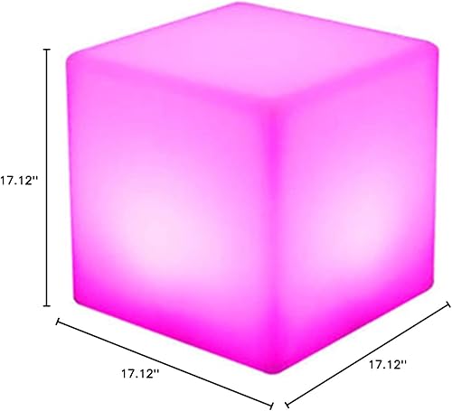 Miniatura 10 de Luz LED recargable de 17 pulgadas para silla, 16 RGB atenuación impermeable que cambia de color, cubo brillante, luces de taburete con control