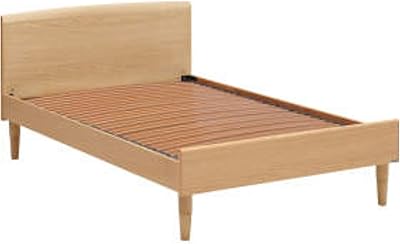 カリモク家具 ベッドフレーム SD フレックスベーシック ベッド セミダブルサイズ 弾力性 耐久性 天然木 木製 宮なし 頭あり ピュアオーク