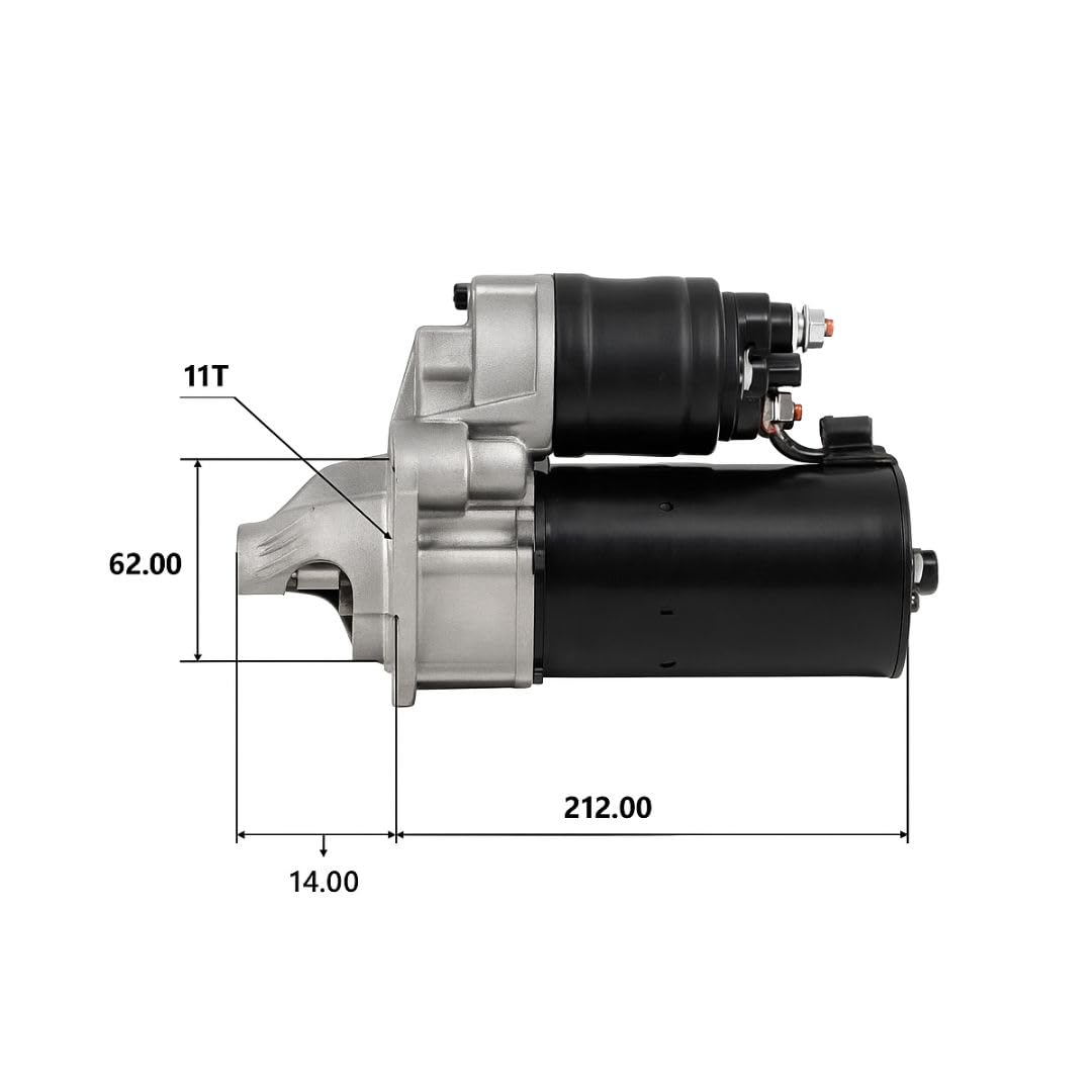 TT15309 PRO - Motor de Arranque 12V 1.3kW - Ref OE 0986021651, 5802AZ - Compatible con Peugeot/Citroën/Toyota.