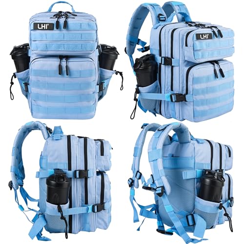 Image of LHI Tactical Military Backpack for Men and Women 25L /35L Army Assault Pack Bag Small Rucksack with Bottle Holder