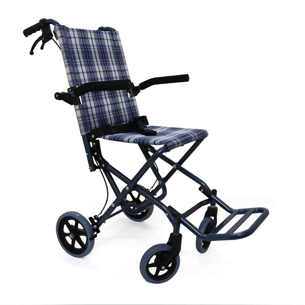 Sillas de Ruedas Silla de Ruedas Plegable Portátil, Silla de Ruedas Ligera Autopropulsada Aluminio/B
