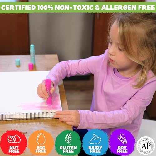 Image of Kwik Stix Solid Tempera Paint Sticks, 24 Colors, Washable Paint Sticks for Kids, Non-Toxic, Quick Drying, Allergen Free, Comes in Classic, Metallic, & Neon Colors, Ideal for Kids and Toddlers