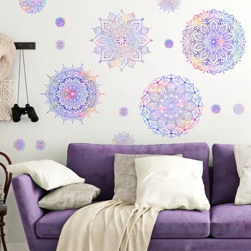 Large Mandala Wall Decal Peel and Stick Lotus Flower Decor