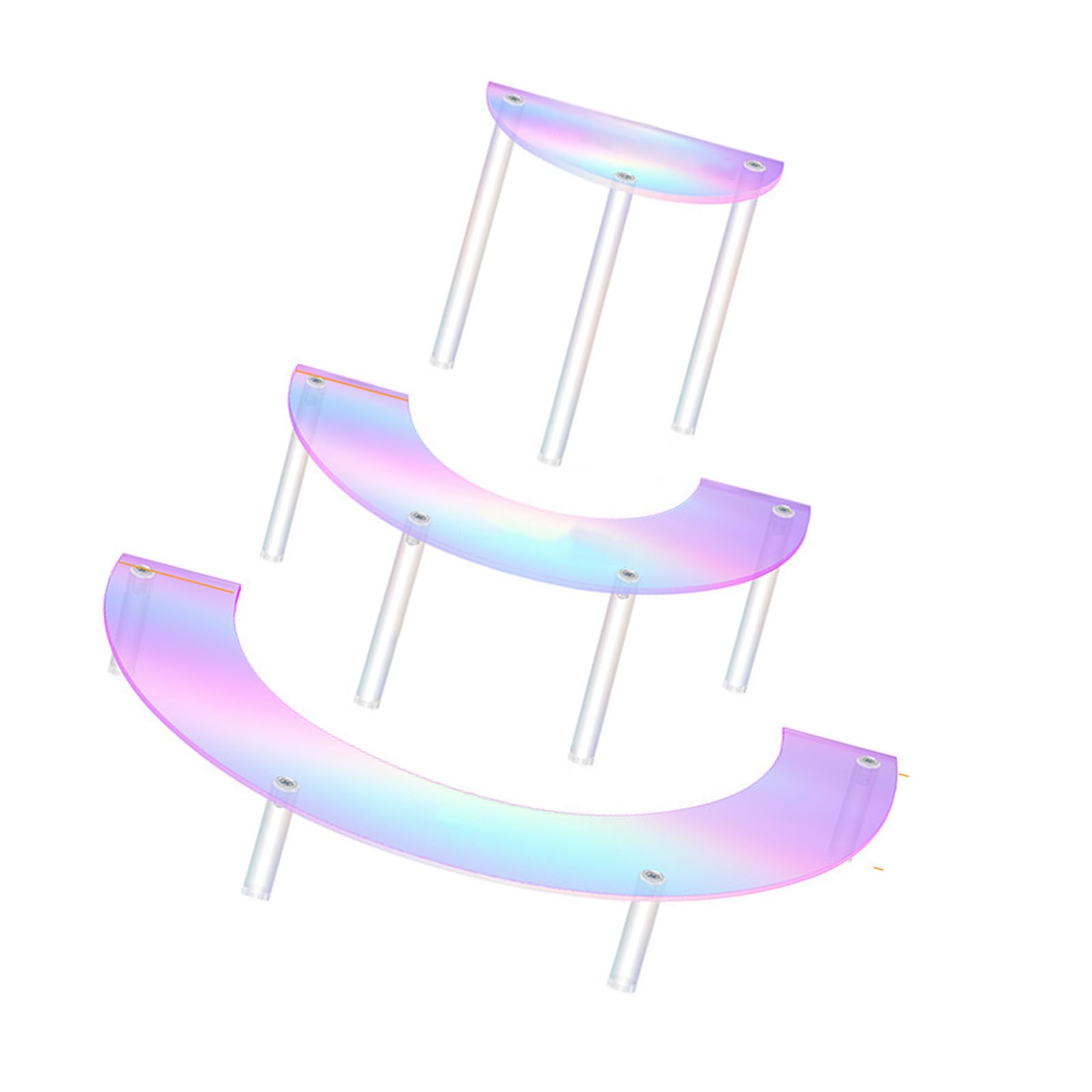 ZHANGYEZHAN Dessert Presentation Stand 3 Tiers Acrylic Display Risers for Perfumes Cupcake Holder Collectible Figures Organiser Cupcake Stand Holder