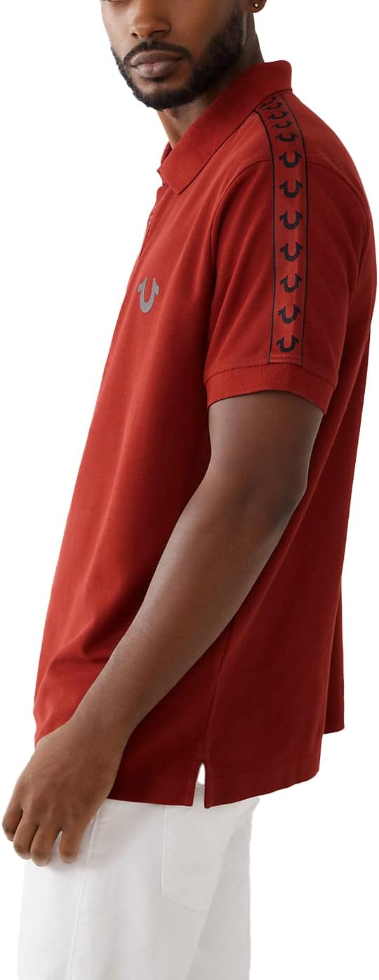 True Religion Mens Damask Short Sleeve Polo - Image 3