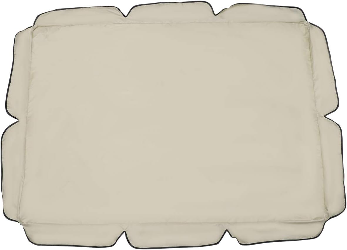 Outdoor Chair Seat Swing Canopy Replacement, 1PC 3- Person Swing Canopy Replacement Porch Cover for Furniture 249x185cm (Beige) Outdoor Chair Seat