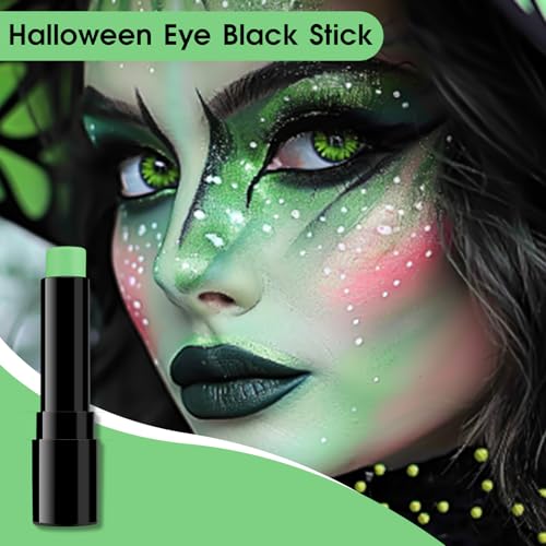 Image of BADCOLOR Light Green Eye Black, Lime Green Face Body Paint for Sports St. Patrick's Day Camouflage Hunting Hulk, Washable Painting Sticks for Halloween Costume SFX Cosplay Witch Grinch Makeup
