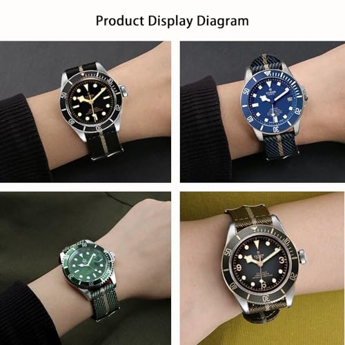 Image of Military Ballistic Nylon Watch Band Heavy Buckle 18mm 20mm 22mm 24mm Thick G10 Premium Nylon Watch Bands Smart Watch Replacement Band Strap for Men Women