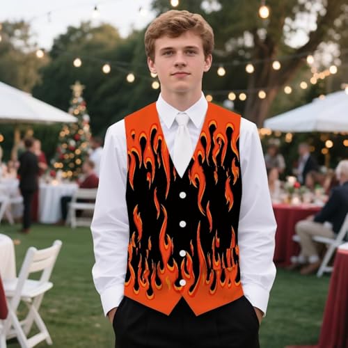 Men's Suit Vest Slim Fit Formal Business Waistcoat Tuxedo V Neck 4 Buttons Vests with Pockets for Wedding4