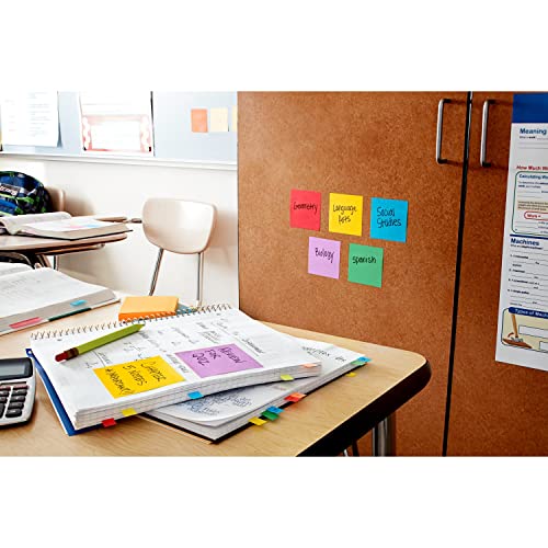Image of Post-it Super Sticky Notes, 3 in x 3 in, Assorted Colors, 15 Pads /Pack, 45 Sheets /Pad (654-15SSMULTI)