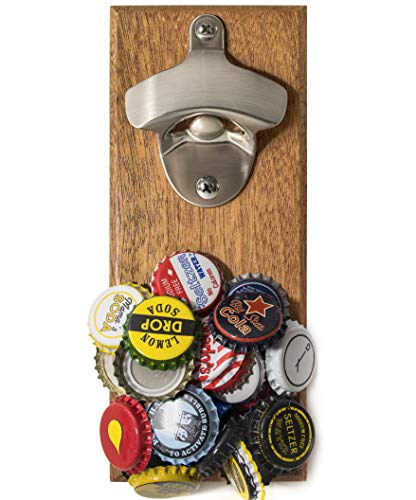 Wall Mount Beer Opener with Magnetic Cap Catcher, Fridge Bottle Opener - Great