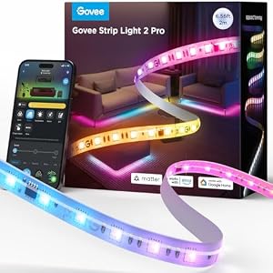 Govee RGBWWIC LED Strip Light 2 Pro 6.56ft, Smart Control, APP, WiFi