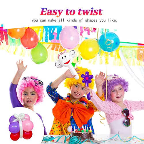 Image of Purple 260 Long Skinny Twisting Animal Balloons, Rainbow Balloons for Animal Shapes Carnival Festival Party Supplies 100pcs