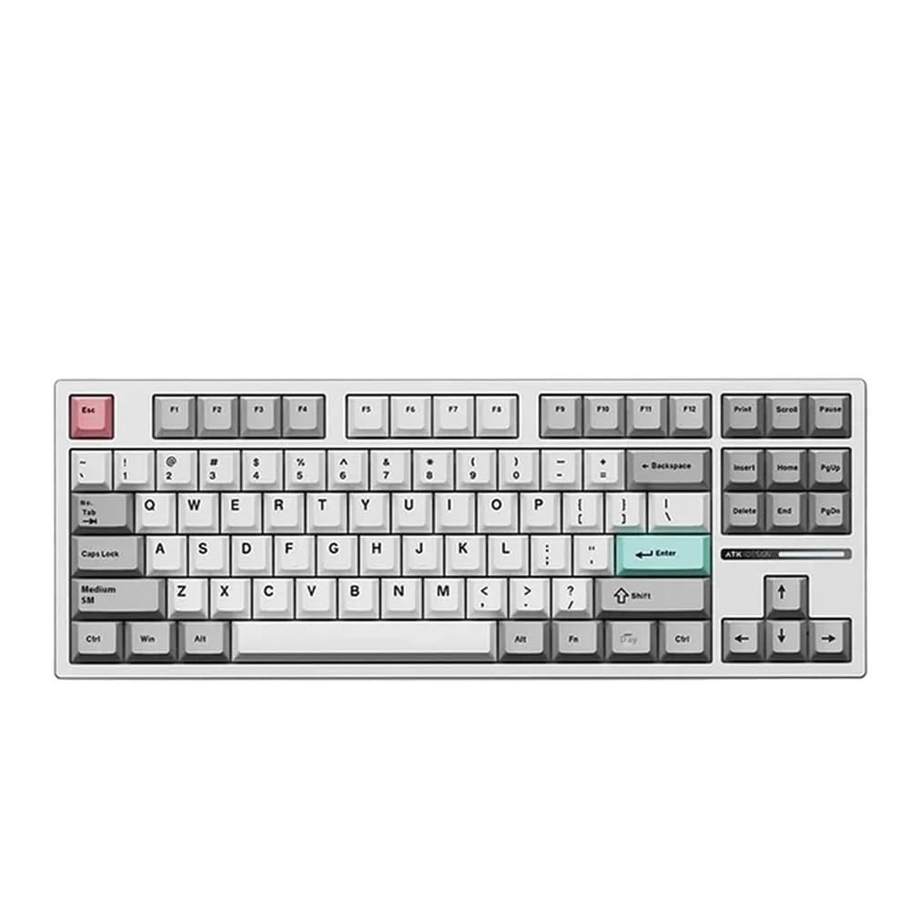 Z87 Teclado mecánico Inalámbrico 3 Modo Bluetooth Diseño de Juntas RGB Teclado de Juego RGB para PC Compatible con Speed X Gamer Accessors(Princess Switch-B)
