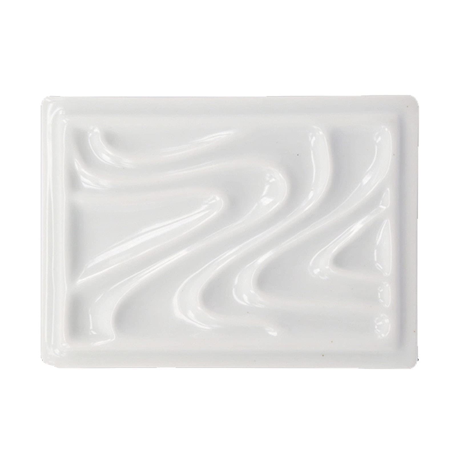 Artists Paint Palettes, Multifunction Wave Ceramic Paint Palette For Artists, Pros, Amateurs, Crafts, Hobbyists