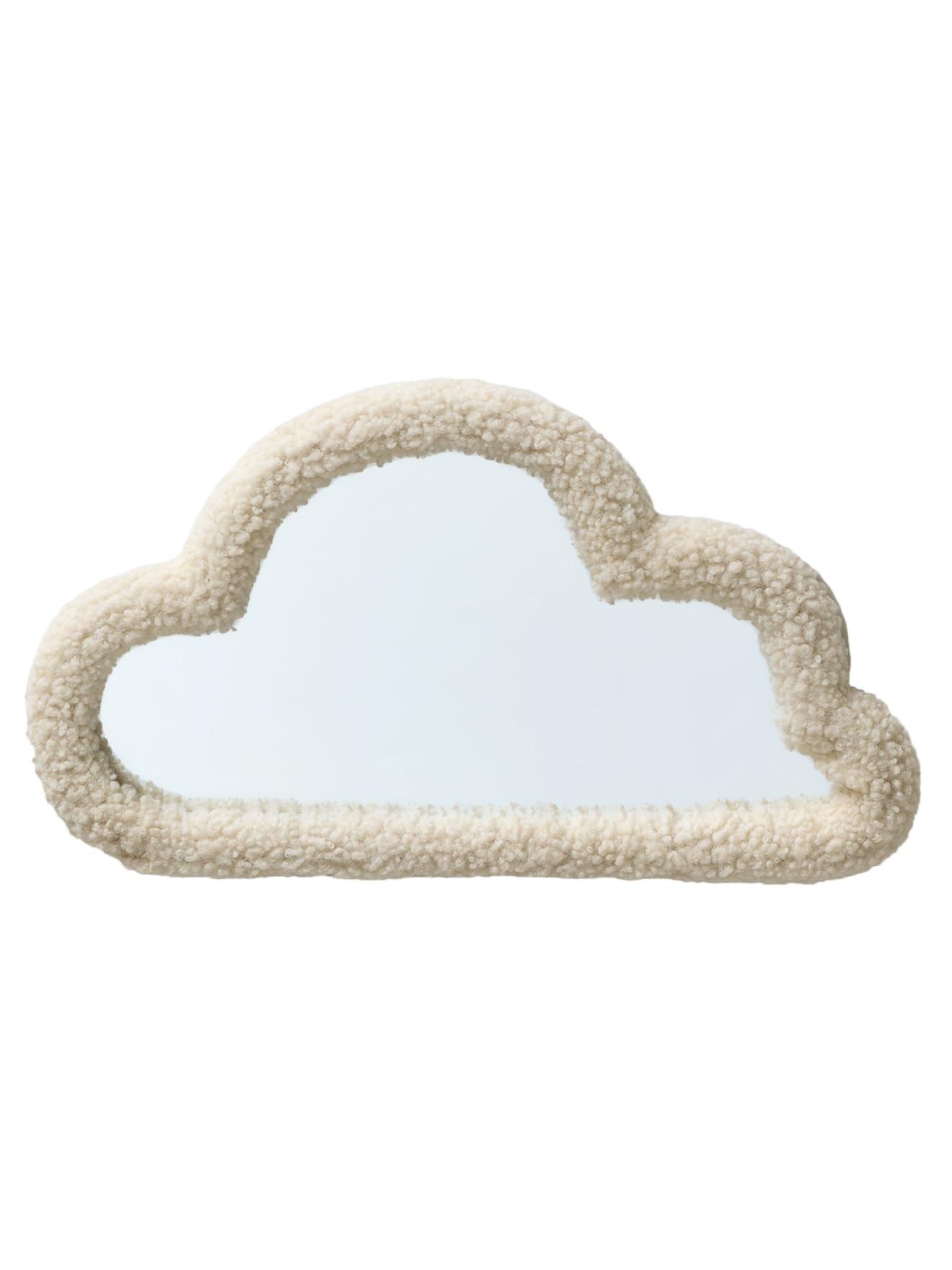 VERTBAUDET Miroir Nuage en Sherpa Beige TU