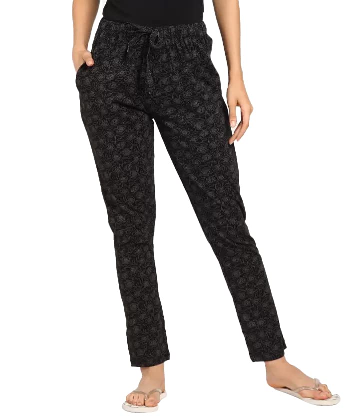 lyra Women's Cotton Printed Relax Pyjama With Pocket-picture-28