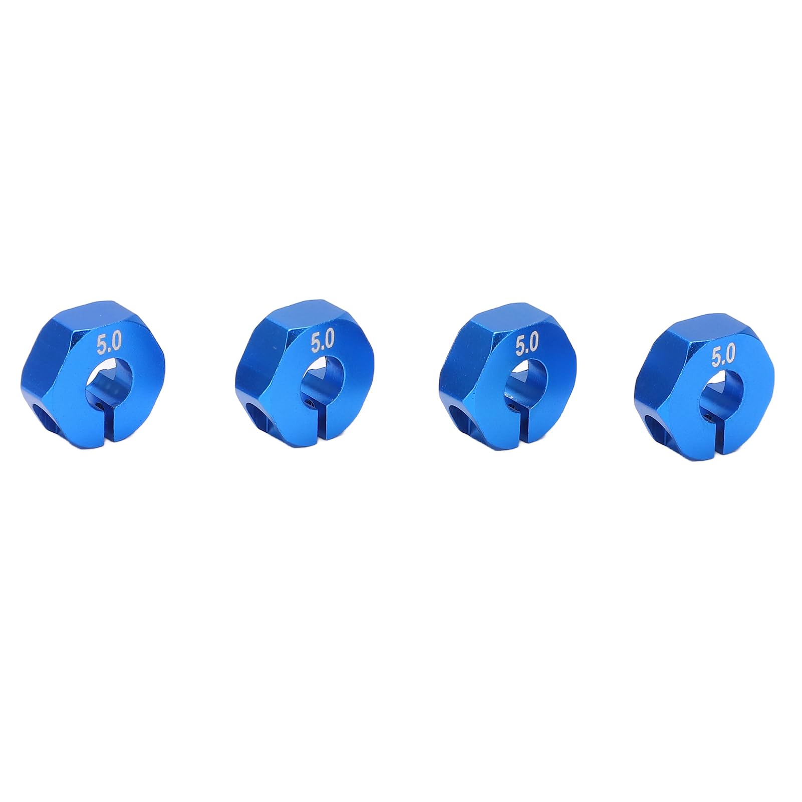 SIWOTED 4 pièces adaptateurs de moyeu hexagonal de roue RC 24mm en alliage d 'aluminium solide adaptateurs de moyeu hexagonal de roue RC 24mm avec broches de couvercle pour 1/5 (Rouge