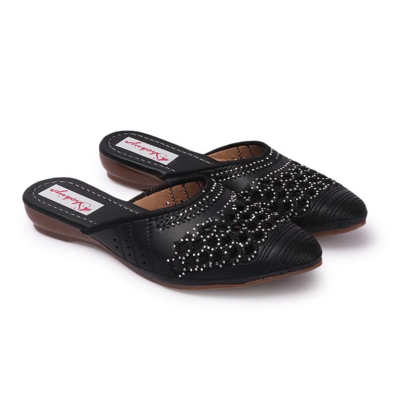 Women’s Flat Sandals | Napa Leather | Embellished Design & Fashionable Flats | Stylish and Comfortable Sandals for Women | Trendy Casual Footwear, Perfect for Everyday Wear