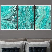 3 Piece Framed Canvas Wall Art 3D Abstract Brushstroke Contemporary Canvas Prints Home Artwork Decoration for Living Room,Bedroom - 16