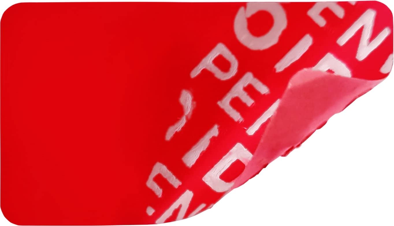 1000 pezzi – Sigilli 35 x 20 mm rosso senza residui – Etichette di sicurezza, sigillo di qualità, sigillo di garanzia, sigillo di restituzione, adesivo per sigillo, etichetta adesiva