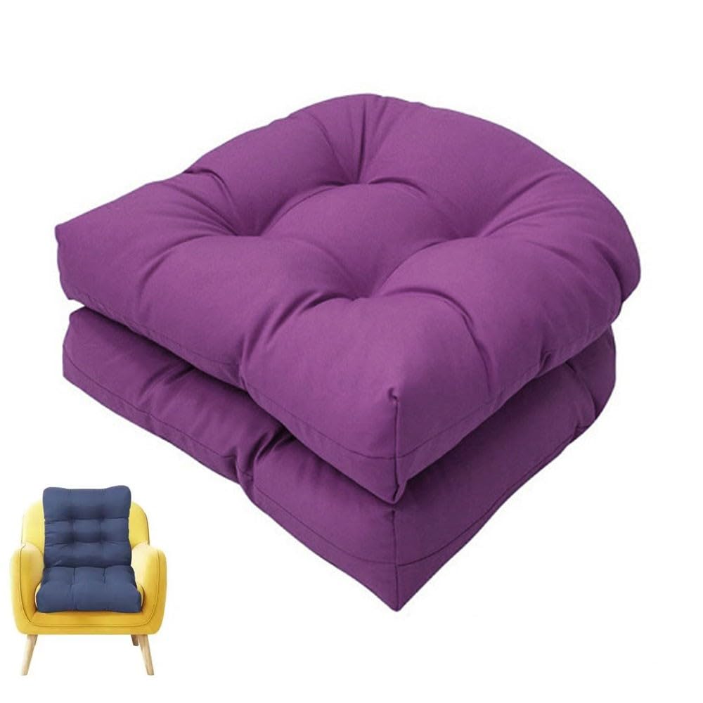 Coussin de chaise de jardin grand confort | Lot de 2 assises de terrasse épaisses 48x48