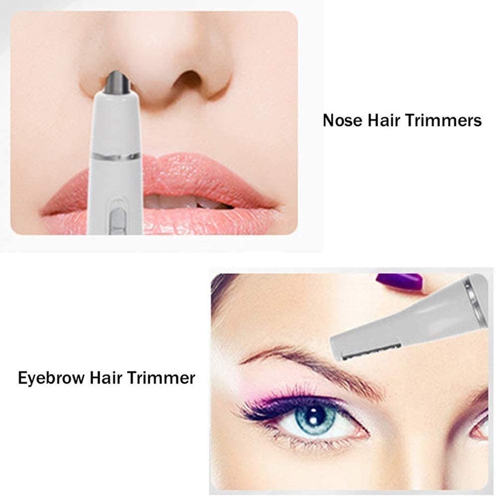 Trimmer Nasal de 2 en uno, recortador eléctrico de ceja, recortador de Cejas, Recorte de Pelo de la Nariz, Dispositivo de depilación
