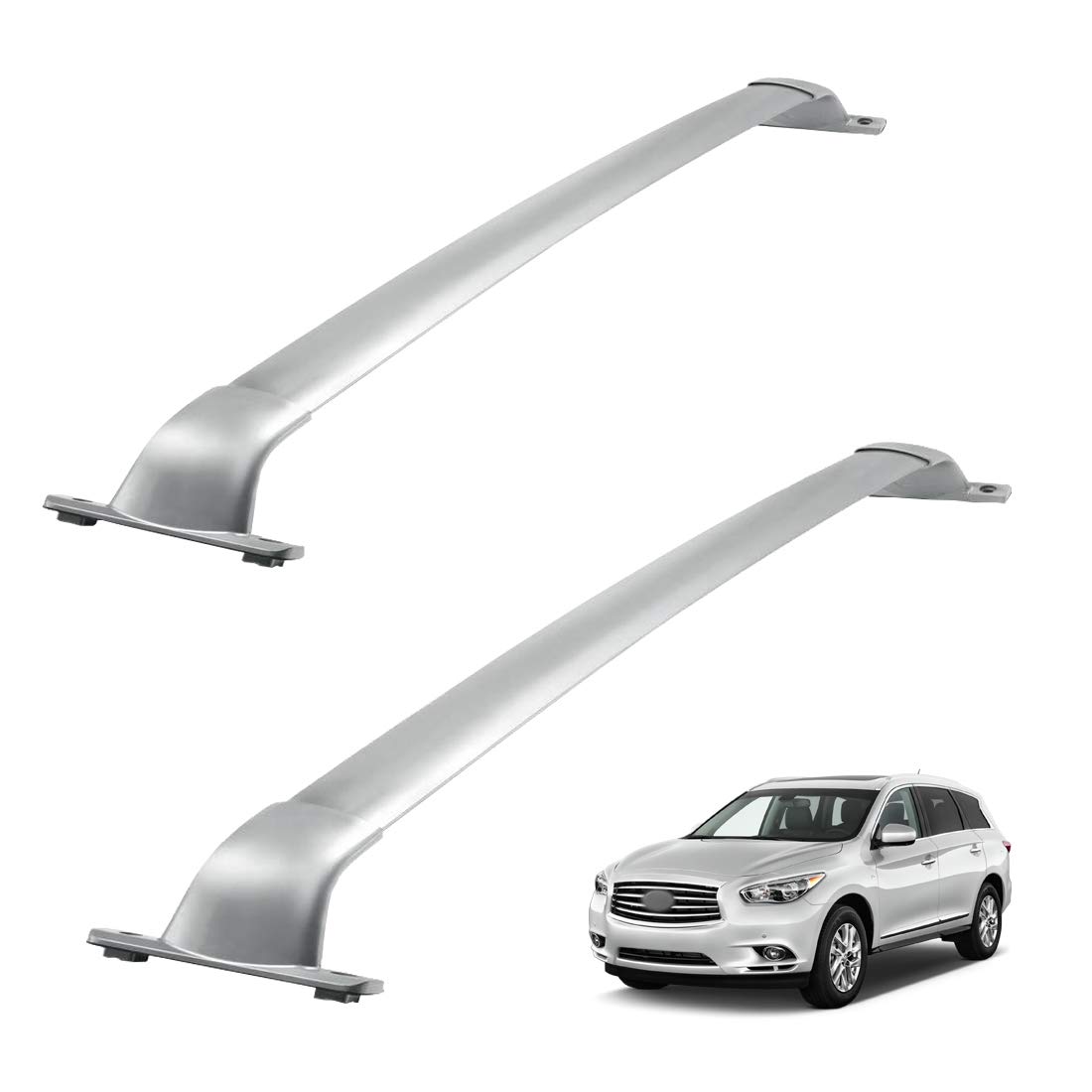 Tata.Meila Roof Rails Cross Bars for Infiniti QX60 2014-2021 / Roof Rack Crossbars for Infiniti JX35 2013 Cross Bar Luggage Racks Carriers Baggage Aluminum Silver
